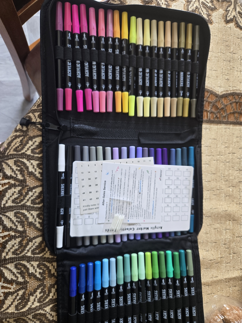 Acrylic Marker Set - Multi Color Dual Tip Pens